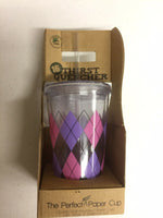 Eco One Thirst Quencher 16oz Cold Cup Tumbler Straw Lid Spill Proof Pink Purple