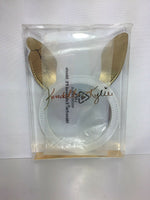 Kendall + Kylie MIRROR WITH EARS ~ WHITE/GOLD For Makeup Bag