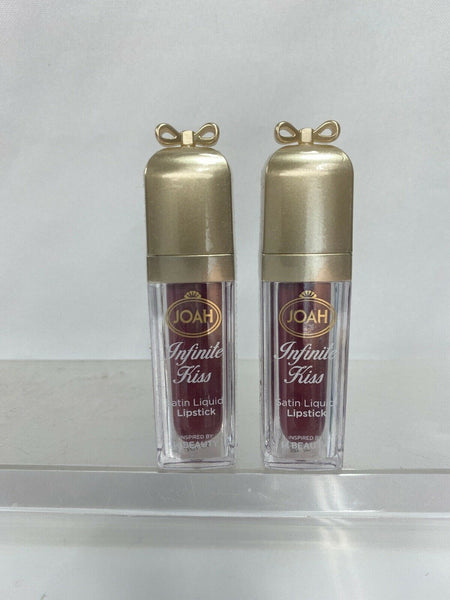 (2)  Joah Frenchy Infinite Satin Liquid Lipstick KISS Gift Set Pink
