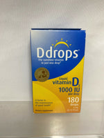 Ddrops Liquid Vitamin D3 1000 IU per Drop 0.17oz 5ml 180 BUY MORE & SAVE 02/21