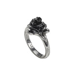 Alchemy Gothic R237 Token of Love Ring Black Rose England MOST SIZES IN HAND