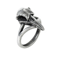 Alchemy Gothic R220 Rabeschadel Kleiner Ring England Odin Pewter Raven Skull