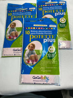(3) Gogo Kalencom 2 in 1 Potette Plus  30ct disposable portable potty liners