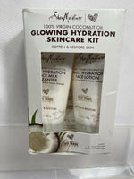 Shea Moisture Coconut Glowing Hydration Trio SkinCare Kit Set *Combine Ship