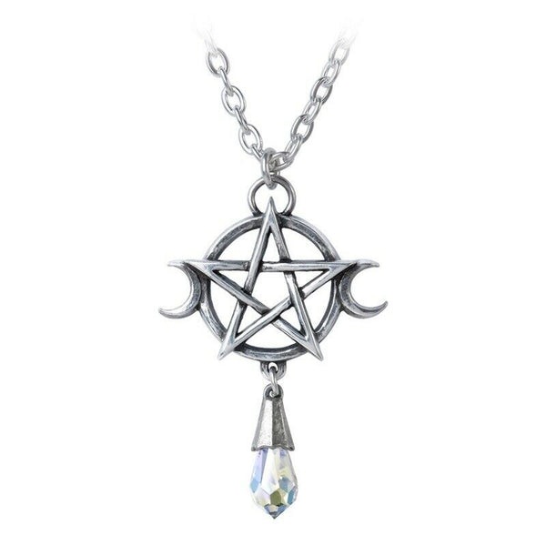 Alchemy P845 Goddess Necklace Gothic Pendant England Moon Star Crystal wiccan