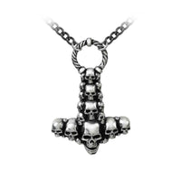 Alchemy Gothic P754  Skullhammer Necklace Pendant