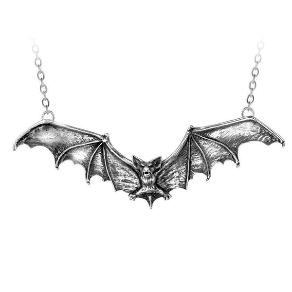 Alchemy Gothic P121  Gothic Bat Pendant Necklace