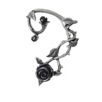 Alchemy Gothic E410  Black Rose Ear Wrap Earrings