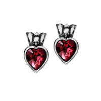 Alchemy Gothic E379  Claddagh Heart Ear studs Earrings