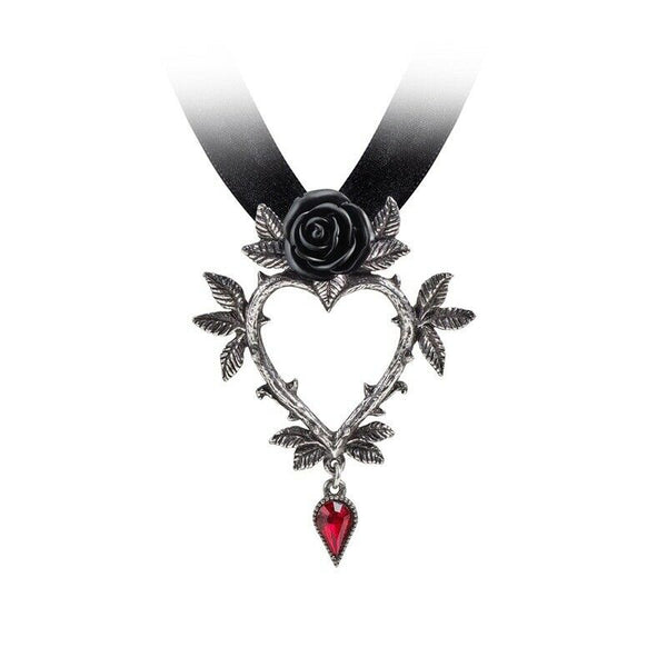 Alchemy Of England P894 - Guirlande d'Amour Necklace Gothic Pendant Black rose