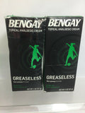 (2) Bengay Greaseless Pain Relieving Creme Topical Analgesic 2oz Twin 7/20