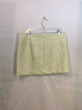 Express Faux Leather White Creme Nude Bandage Miniskirt Mini Skirt Sz 14