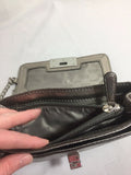 Micheal Kors  Metallic Silver Crossbody Chain Adjustable Strap Purse Zipper