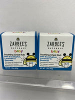 (2) ZarBee's Naturals Baby Chest Rub Eucalyptus Lavender Pine Beeswax 2/21