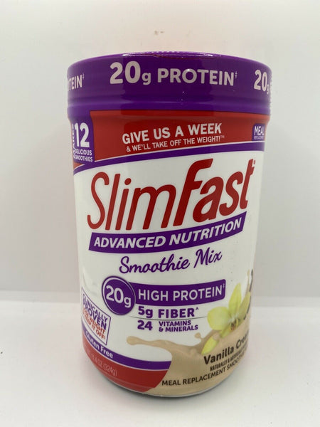 (2) SlimFast Nutrition Protein Smoothie Meal Replacement Vanilla Creme 11/21+