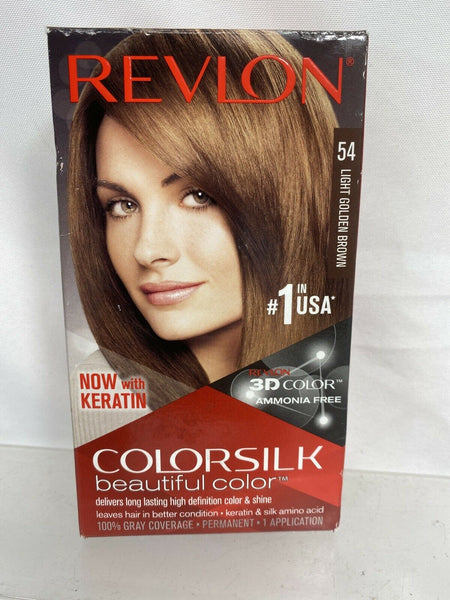 Revlon Colorsilk 54 Light Golden Blonde Permanent Hair Dye 3D Color Gel