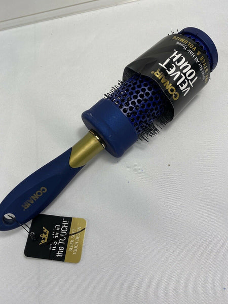 Conair Velvet Touch All Hair Types Round Thermal Brush Black Or Blue