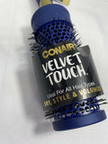 Conair Velvet Touch All Hair Types Round Thermal Brush Black Or Blue