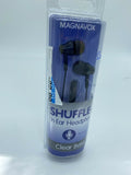 Magnavox Shuffle+ MHP4851- Black In Ear Buds Mic Clear Bass Handsfree Play