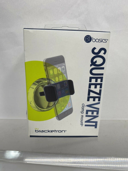 Bracketron BT Basics Squeeze Window Black Cell Phone Car Vent Dash Mount