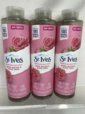 (3) St. Ives Refreshing Body Wash, Rose Water & Aloe Vera, 22 fl oz