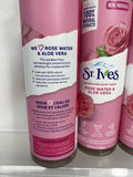 (3) St. Ives Refreshing Body Wash, Rose Water & Aloe Vera, 22 fl oz