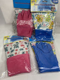 (4) Decorative Latex Dish washing Gloves  Vinyl Cuff to Elbow Floral  Pink Blue