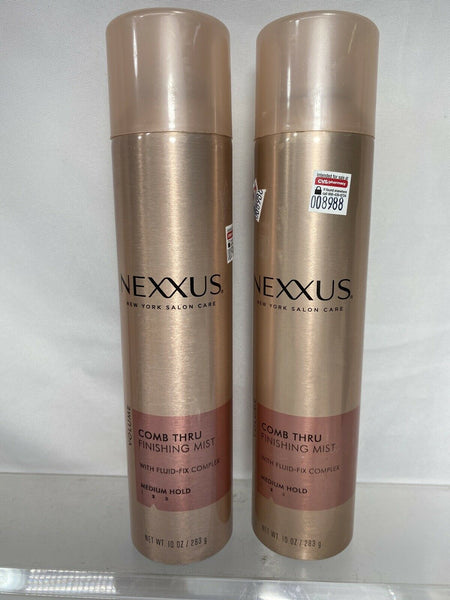 (2) Nexxus Volume Comb Thru Finishing Mist Medium Hold Hair Spray 10oz * Large *