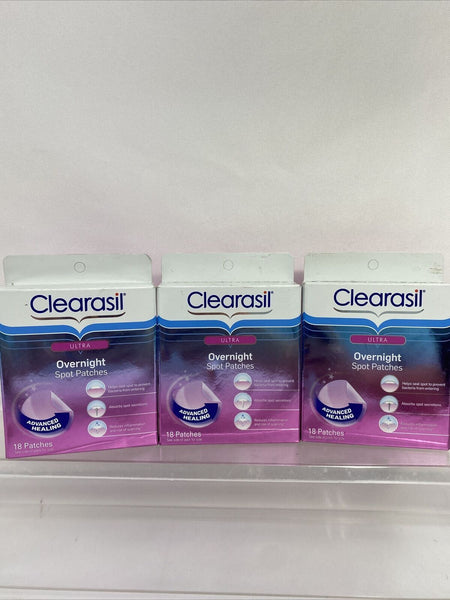 Clearasil Ultra Overnight Spot Advanced Healing Prevent 18 Patches 11/21
