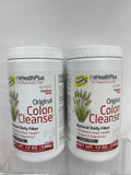 (2) Health Plus Psyllium Husk Colon Cleanse Natural Daily Fiber Powder 12oz 4/21