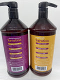 (2) Arganatural Keratina Smoothing Nourishing Shampoo & Conditioner Bambu 32oz