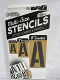 Art Skills Stencil Set 120 Reusable Letters  Numbers 6” 3” 2” Jumbo Title Detail