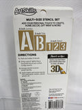Art Skills Stencil Set 120 Reusable Letters  Numbers 6” 3” 2” Jumbo Title Detail