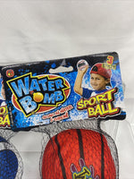 (2) Toss' Em Water Bomb Sports Ball Football Basketball Pool Toy Outdoor Jaru