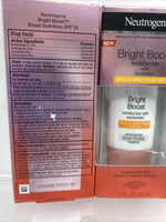 (2) Neutrogena Bright Boost Face Moisturizer Sunscreen SPF 30 - 1.0 oz 04/21