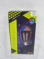 Gemmy LED Lightshow Color Flash Swirling Party Light Bulb Indoor Only