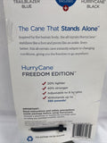 HURRYCANE Collapsible Black Tripod Base Grip On Folding Walking Stick Cane