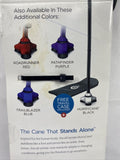 HURRYCANE Collapsible Black Tripod Base Grip On Folding Walking Stick Cane
