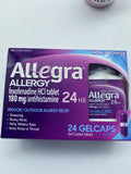 (3) Allegra 24 Hour Allergy Relief Gelcaps 24 Ct Indoor Outdoor 2/21+ 60 70ttl