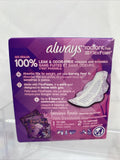 Always Radiant Size 3 Extra Heavy Flow 11 Pads Wings Flex foam Clean Scent