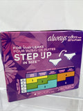 Always Radiant Size 3 Extra Heavy Flow 11 Pads Wings Flex foam Clean Scent