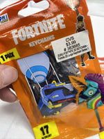 (3) Fortnite 2D Keychains Assault Rifle, Battle Bus , Skull Trooper Keychain