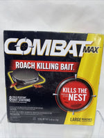 COMBAT MAX LARGE ROACH KILLING BAIT STATIONS, CHILD-RESISTANT, 8 COUNT