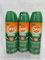 (3) OFF DEEP WOODS Insect Repellent SPRAY Gnat Mosquitoes Ticks Flies 8 Hour 6oz