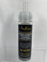 Shea Moisture African Black Soap Bamboo Charcoal Detoxifying Facial Wash 7.8oz