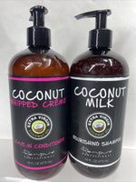 (2) Renpure Coconut Milk Nourishing Shampoo & Whipped Creme conditioner 16oz