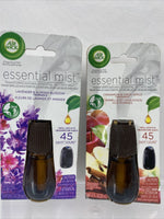 (2) Air Wick Essential Oils Diffuser Mist Refill Lavender Almond Cinnamon Apple