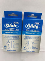 (2) Oral B Glide Pro-Health Dental Threader Floss 30 Counts