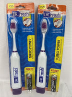 (2) Dr. Fresh Dailies Turbo Power Battery Powered Toothbrushes Purple