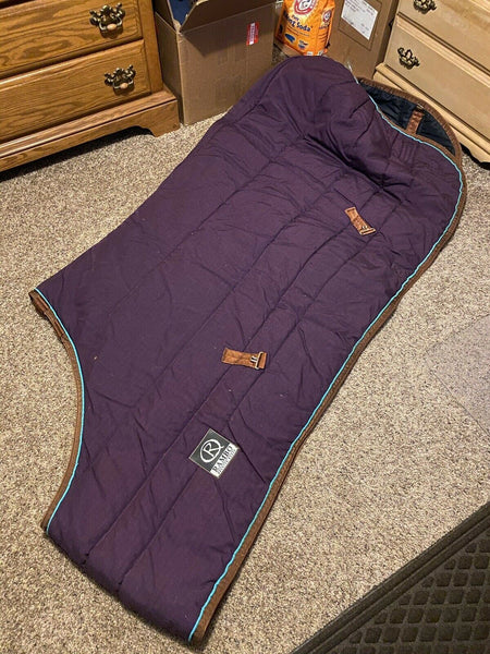 Rambo Stable Blanket 300g Fill Heavy Horse Purple Brown 82” Closed Front